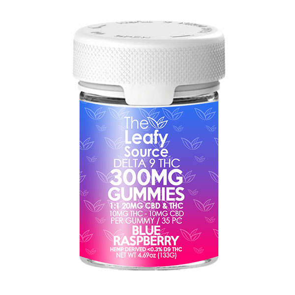 The-Leafy-Source-300mg-THC-CBD-20mg-gummies-Blue-Raspberry