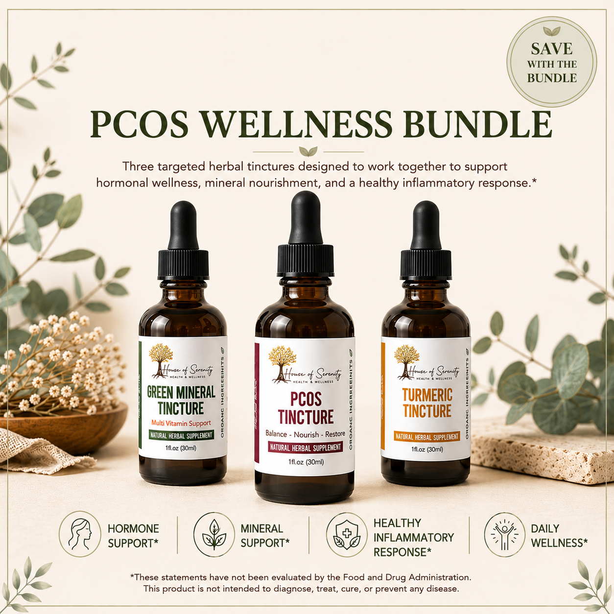PCOS Support Bundle by House of Serenity Health & Wellness